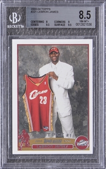2003-04 Topps #221 LeBron James Rookie Card - BGS NM-MT+ 8.5